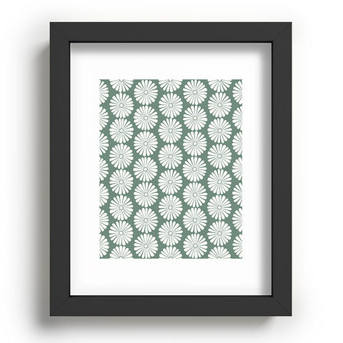 Colour Poems Daisy Pattern XXXIV Green Recessed Framing Rectangle