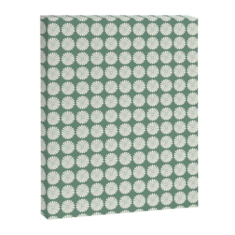 Colour Poems Daisy Pattern XXXIV Green Art Canvas