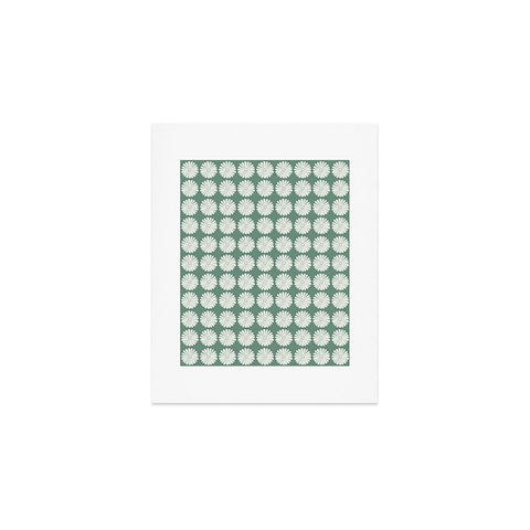 Colour Poems Daisy Pattern XXXIV Green Art Print