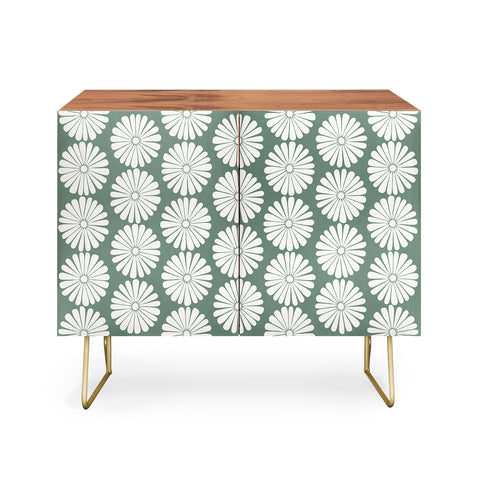 Colour Poems Daisy Pattern XXXIV Green Credenza