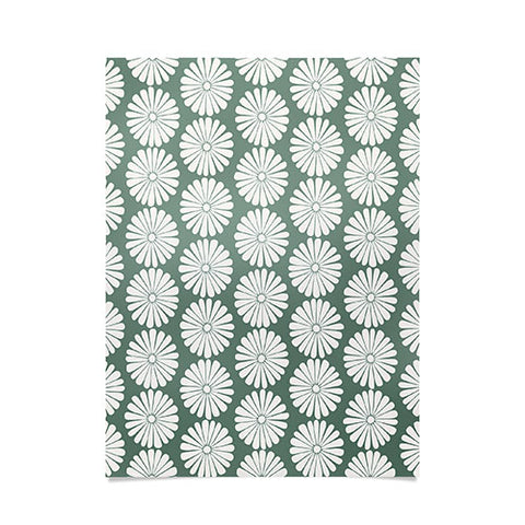 Colour Poems Daisy Pattern XXXIV Green Poster