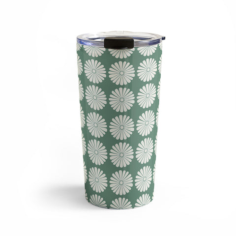 Colour Poems Daisy Pattern XXXIV Green Travel Mug