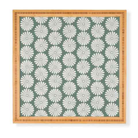 Colour Poems Daisy Pattern XXXIV Green Framed Wall Art