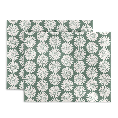 Colour Poems Daisy Pattern XXXIV Green Placemat