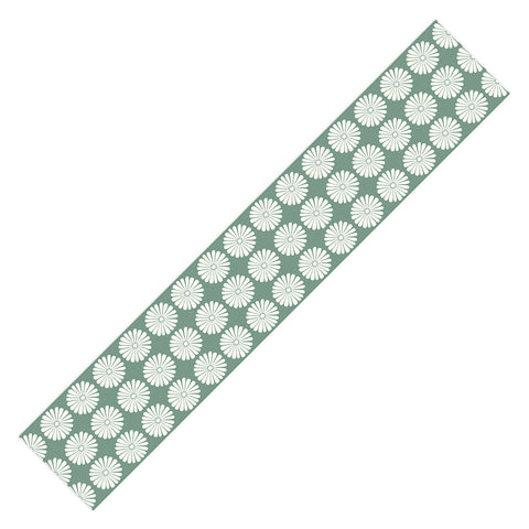 Colour Poems Daisy Pattern XXXIV Green Table Runner