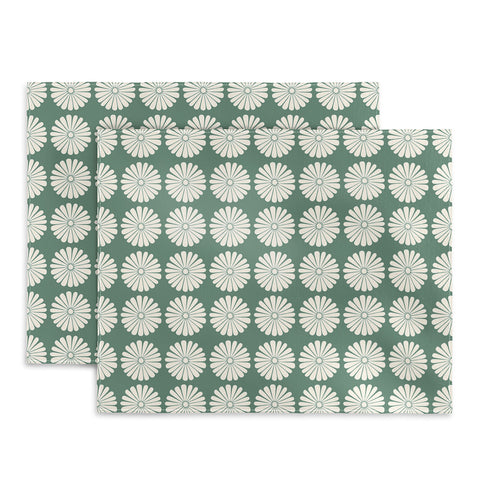 Colour Poems Daisy Pattern XXXIV Green Placemat