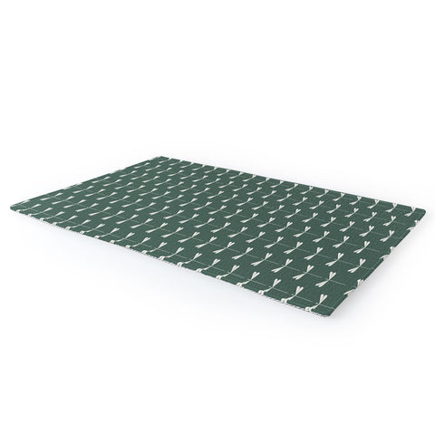 Colour Poems Dragonfly Minimalism Green Area Rug