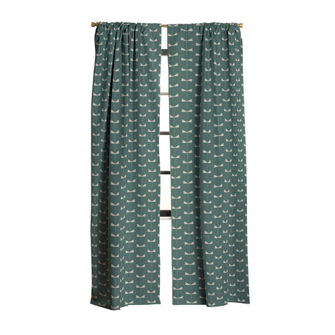 Colour Poems Dragonfly Minimalism Green Blackout Window Curtain