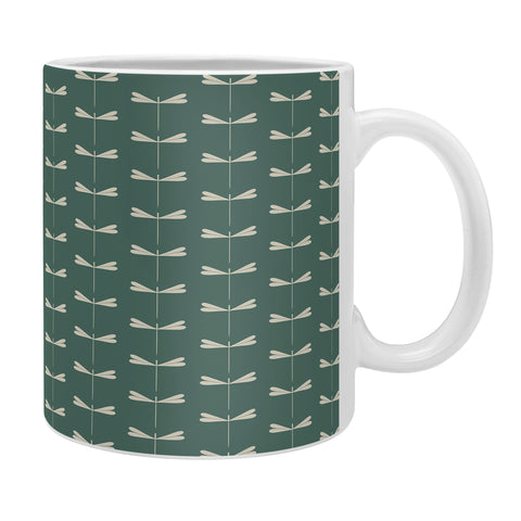 Colour Poems Dragonfly Minimalism Green Coffee Mug