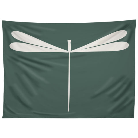 Colour Poems Dragonfly Minimalism Green Tapestry