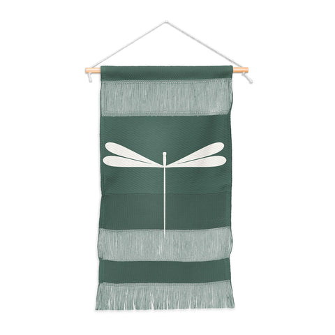 Colour Poems Dragonfly Minimalism Green Wall Hanging Portrait
