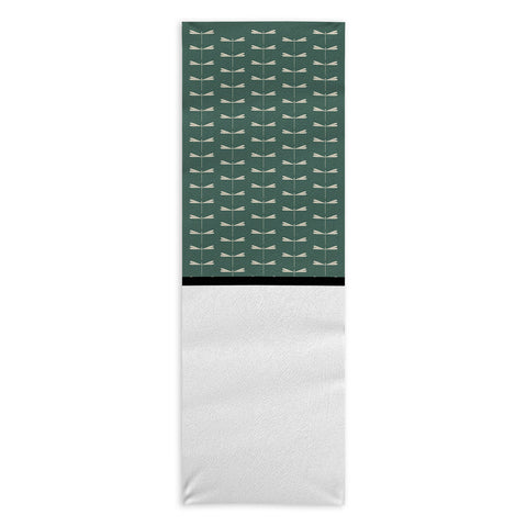 Colour Poems Dragonfly Minimalism Green Yoga Towel