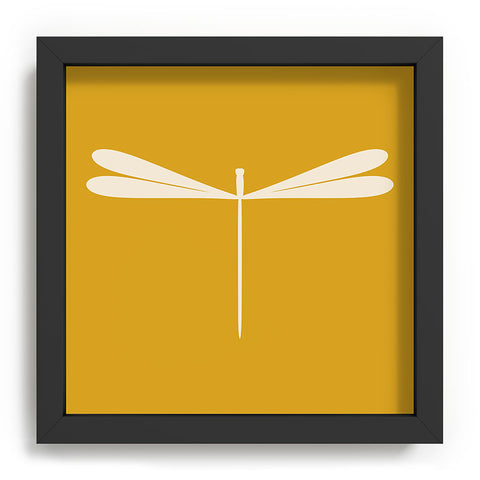 Colour Poems Dragonfly Minimalism Yellow Recessed Framing Square