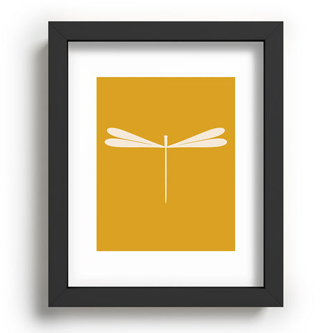 Colour Poems Dragonfly Minimalism Yellow Recessed Framing Rectangle