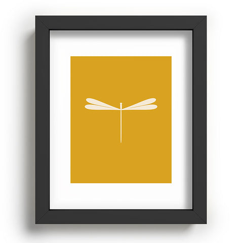 Colour Poems Dragonfly Minimalism Yellow Recessed Framing Rectangle