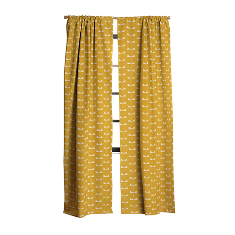Colour Poems Dragonfly Minimalism Yellow Blackout Window Curtain