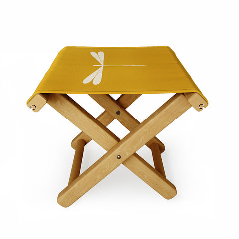 Colour Poems Dragonfly Minimalism Yellow Folding Stool