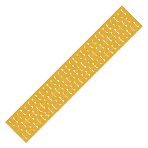 Colour Poems Dragonfly Minimalism Yellow Table Runner