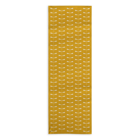 Colour Poems Dragonfly Minimalism Yellow Yoga Towel