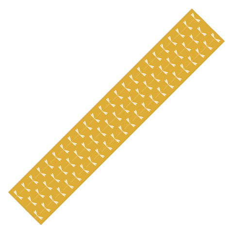 Colour Poems Dragonfly Minimalism Yellow Table Runner