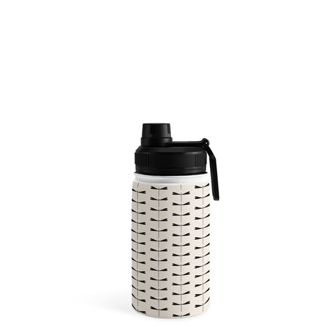 Colour Poems Dragonfly Pattern Black White Water Bottle
