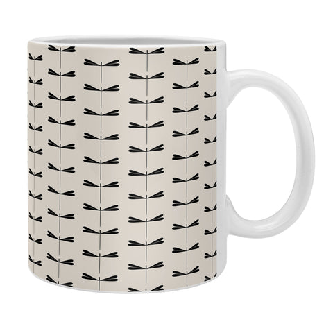 Colour Poems Dragonfly Pattern Black White Coffee Mug