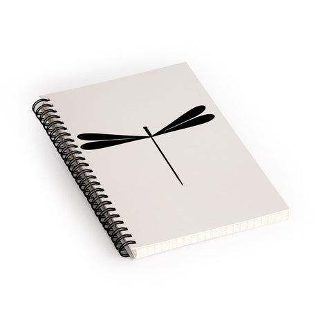 Colour Poems Dragonfly Pattern Black White Spiral Notebook