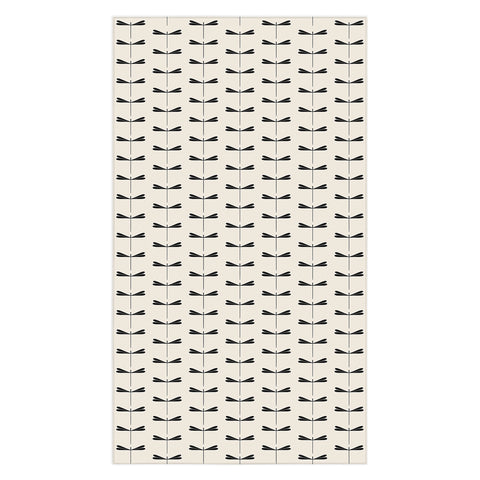 Colour Poems Dragonfly Pattern Black White Tablecloth