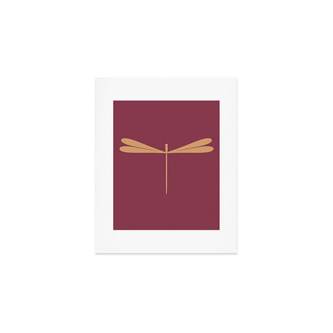 Colour Poems Dragonfly Pattern Mauve Art Print