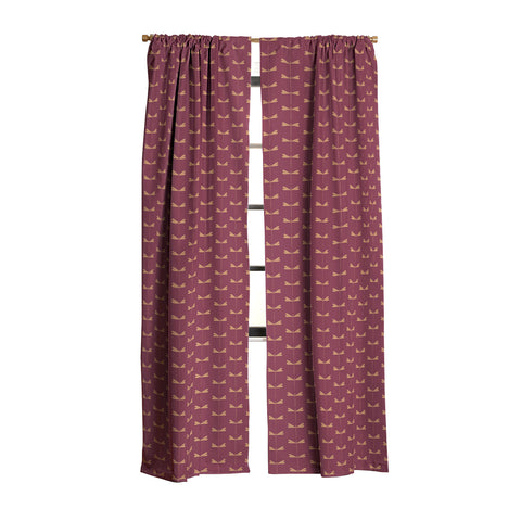 Colour Poems Dragonfly Pattern Mauve Blackout Window Curtain