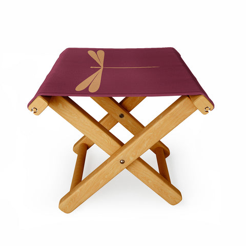 Colour Poems Dragonfly Pattern Mauve Folding Stool