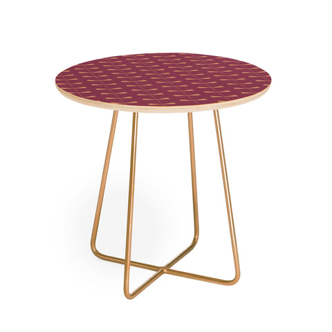 Colour Poems Dragonfly Pattern Mauve Round Side Table