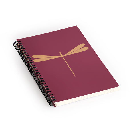 Colour Poems Dragonfly Pattern Mauve Spiral Notebook