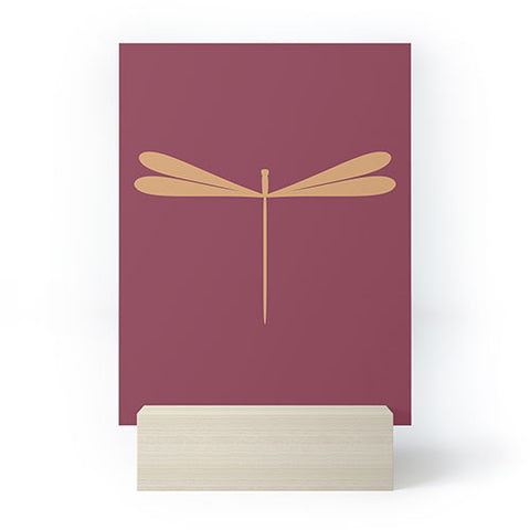 Colour Poems Dragonfly Pattern Mauve Mini Art Print