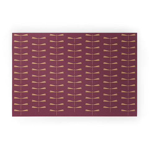 Colour Poems Dragonfly Pattern Mauve Welcome Mat