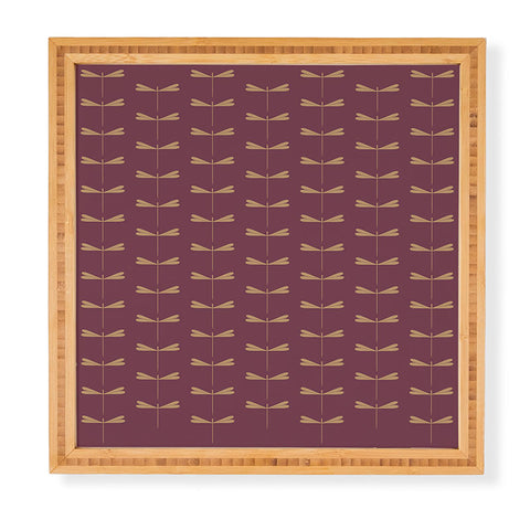 Colour Poems Dragonfly Pattern Mauve Framed Wall Art