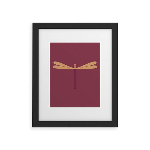 Colour Poems Dragonfly Pattern Mauve Framed Art Print