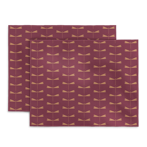 Colour Poems Dragonfly Pattern Mauve Placemat