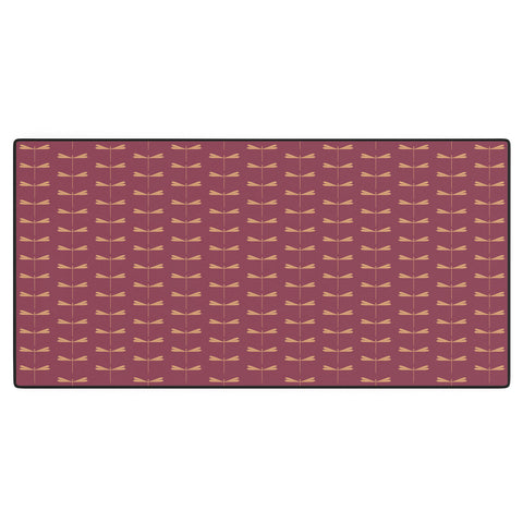Colour Poems Dragonfly Pattern Mauve Desk Mat