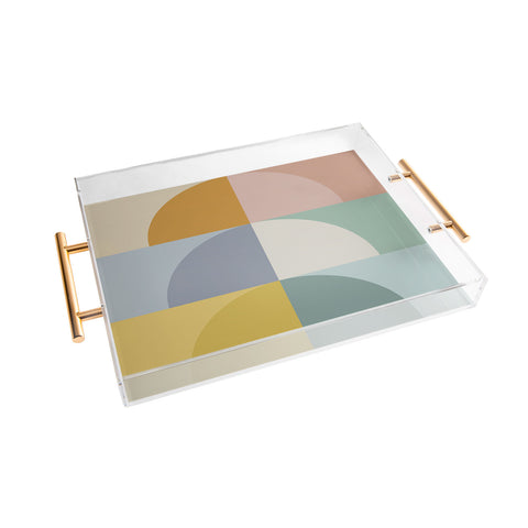 Colour Poems Geometric Color Block Acrylic Tray