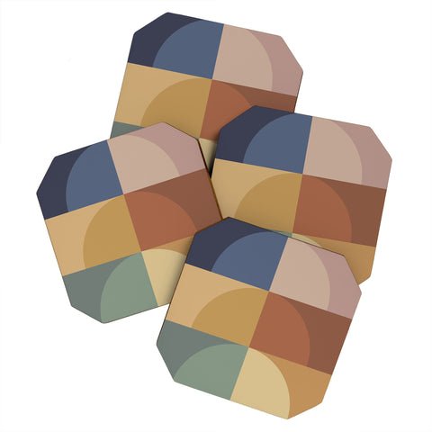 Colour Poems Geometric Color Block II Coaster Set