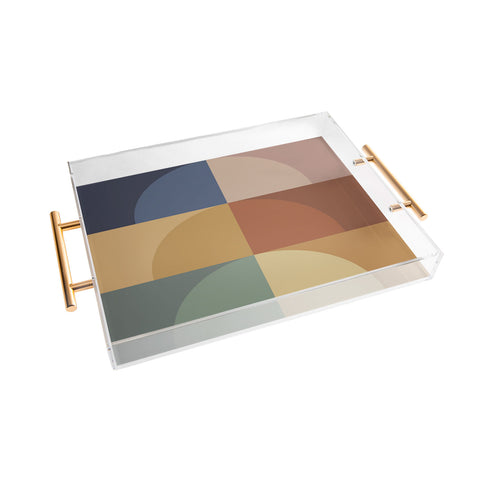 Colour Poems Geometric Color Block II Acrylic Tray