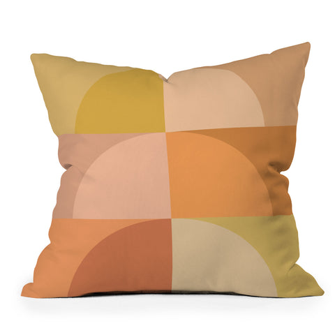 Colour Poems Geometric Color Block V Outdoor Throw Pillow