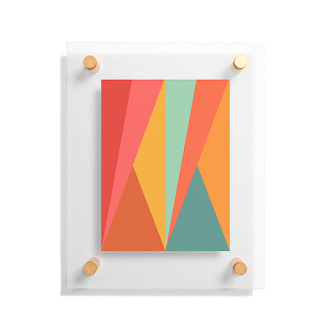 Colour Poems Geometric Triangles Floating Acrylic Print