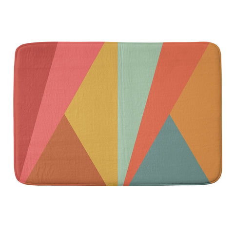 Colour Poems Geometric Triangles Memory Foam Bath Mat