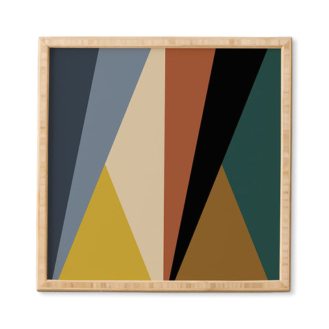 Colour Poems Geometric Triangles Bold Framed Wall Art