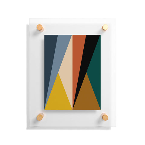 Colour Poems Geometric Triangles Bold Floating Acrylic Print