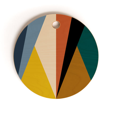 Colour Poems Geometric Triangles Bold Cutting Board Round