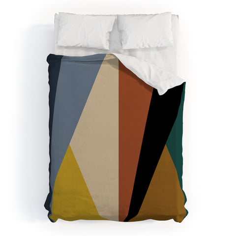 Colour Poems Geometric Triangles Bold Duvet Cover