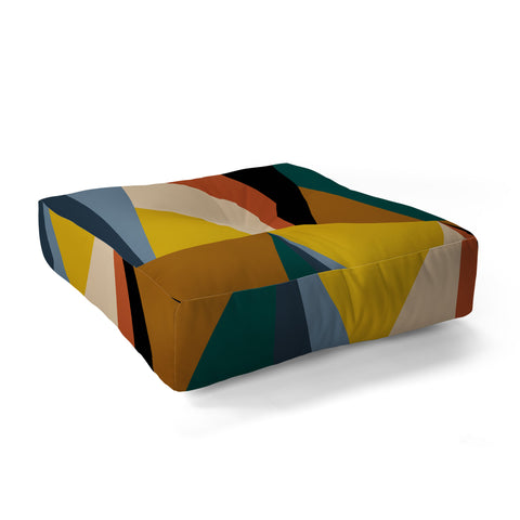 Colour Poems Geometric Triangles Bold Floor Pillow Square